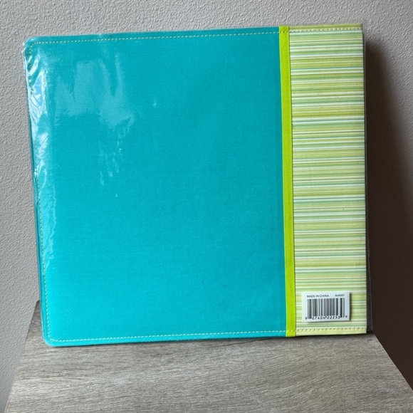 New Old Stock Creating Keepsakes 12x12 Teal Green Stripe Scrapbook Album 15 Pg - Picture 10 of 14